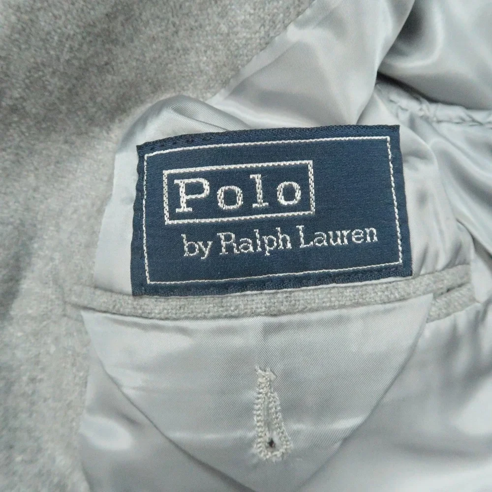 VINTAGE Polo Ralph Lauren Blazer Mens 41R Gray‎ Cashmere Sport Coat Jacket VTG